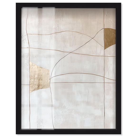 Structured Arcs II Shadowbox Print Minimalist Decor by Art Remedy, Black Frame, 16 x 20