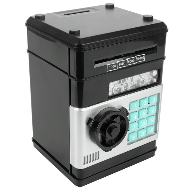 Money Box, Birthday Gift Mini Bank, For Children Black