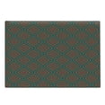 thumbnail image 1 of Ethnic Cutting Board, Border Antique Design Tile Pattern Print, Decorative Tempered Glass Cutting and Serving Board, Large Size, Coral Teal Black, by Ambesonne, 1 of 1