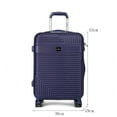 thumbnail image 3 of MKF Collection Mykonos Carry-On Luggage Hardside, Luxurious Travel Suitcase by Mia K - Black, 3 of 12