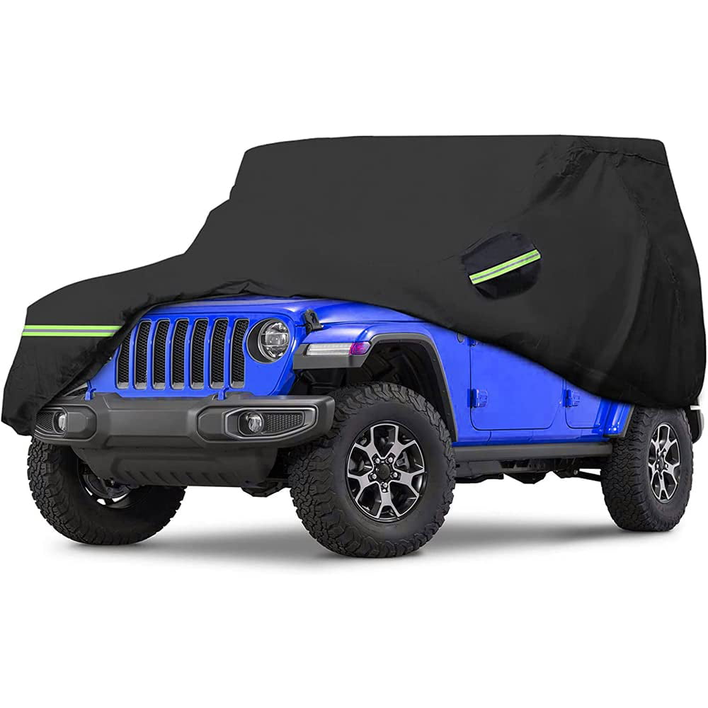 LTDNB Waterproof Car Covers Replace for 2004-2022 Jeep Wrangler JK JL 4  Door, 6 Layers All Weather Custom-fit Car Cover with Zipper Door for Snow  Rain Dust Hail Protection 