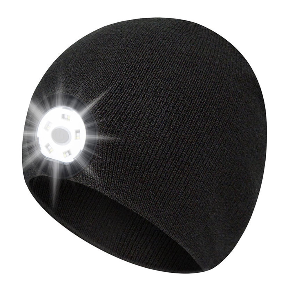 Bonnet LED Rechargeable (lot De 2) – Idée Cadeau Homme/femme – USB – Lampe Frontale Intégrée