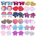 thumbnail image 4 of Gradient Star Sequin Loop Hair Towel Band Stretch Rubber Five-Pointed High Rainbow Girls Hair Care Accessories, 4 of 6