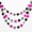 Pink, White, Black, variant on 3Pcs Pink Zebra Party Decorations Hot Pink Glitter Black Zebra Print Birthday Party Decorations Animal Streamers Triangle Flag Bunting Pennant Garland Banner Girls Party Jersey Shore Decor Supplies