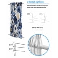 thumbnail image 2 of Blue Flower Blackout Door Curtains for French, Glass,Front, Back, Patio Door, Vintage Ink Rose Floral Spring Botanical Thermal Insulated Rod Pocket Window Curtain Drapes With Tiebacks 54"x40", 2 of 5