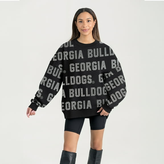 Women's Gameday Couture  Black Georgia Bulldogs Hype Era Sweatshirt