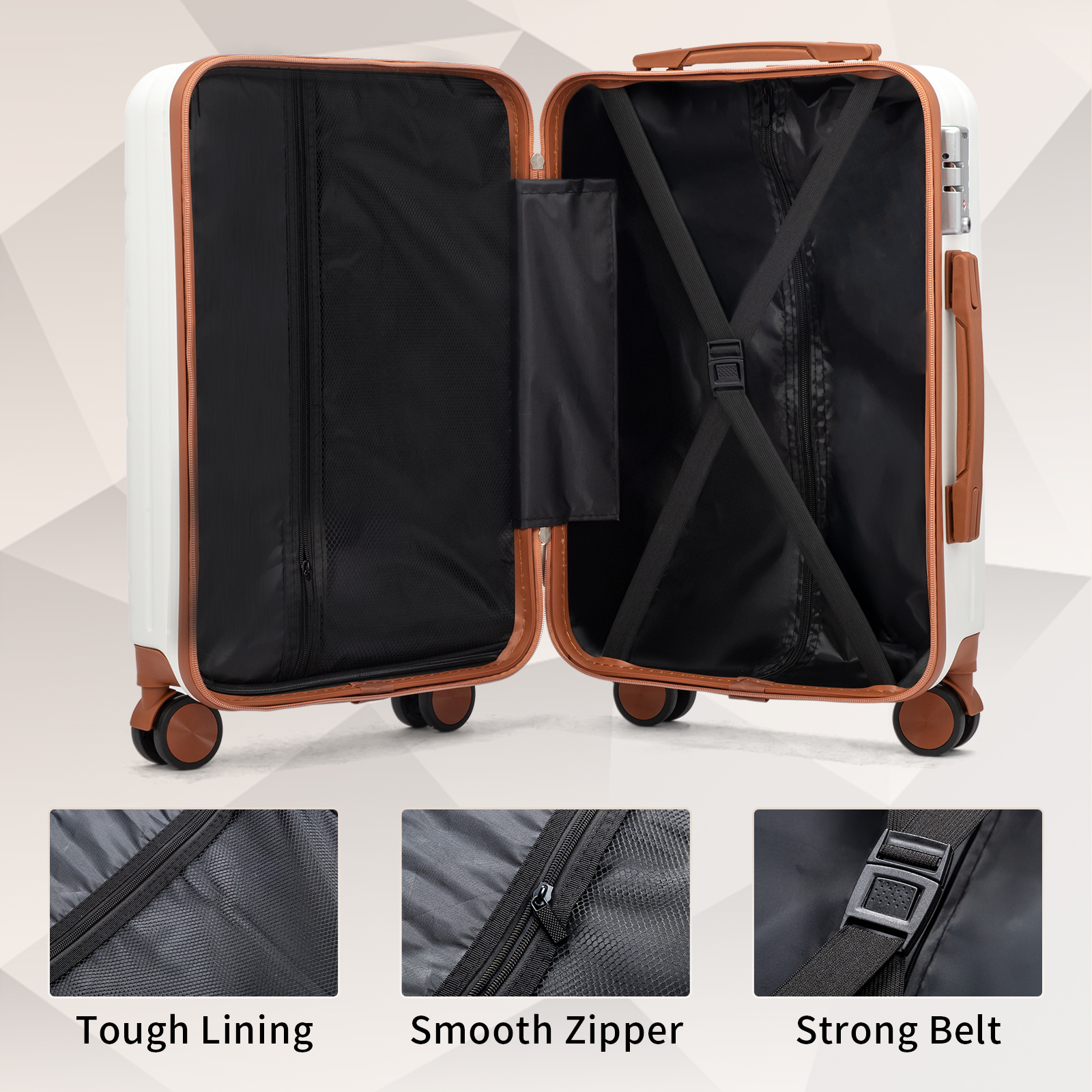 Zimtown 5-Piece Hardside Luggage Set with Cosmetic Case photo 8