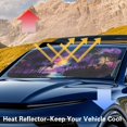 thumbnail image 3 of Yuyamidu Coconut Tree Car Windshield Sun Shade Seaside Automotive Windshield Sunshades for SUV Van Auto Interior Accessories UV Sun and Heat Reflector, 3 of 7