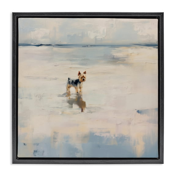 Stupell Industries Quiet Moment By The Sea Black Framed Floater Canvas Wall Art, design by Svetlana Aleynikova