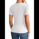 thumbnail image 4 of Camisetas de Corta con Cuello en V y Encaje para Mujer, Camisetas Básicas Ajustadas de Punto Acanalado, Estilo Informal de Verano para Negocios L, 4 of 10