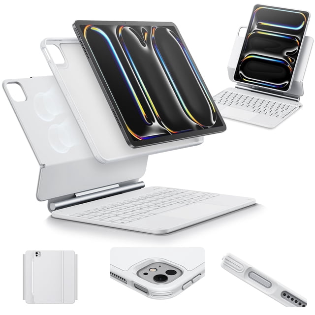 Funda con teclado ESR para iPad Pro de 11 pulgadas con soporte de 5.ª generación, color blanco