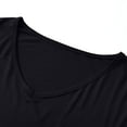 thumbnail image 5 of Kaemgyyd Pajama Tops for Women Lounge V Neck Solid Color Basic Tees Loose Fit Short Sleeve Summer Basic Tee with Pocket, 5 of 5