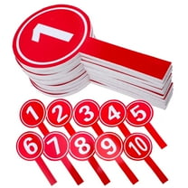 WEAVILUX Scoreboards Paddles Handheld Score Paddles Red Foams 10Pcs