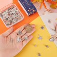 thumbnail image 3 of 1 Box 80Pcs 10 Style Thanksgiving Charms Bulk Autumn Charms Fall Charm Pumpkin Sunflower Maple Leaf Squirrel Harvest Charm for Jewelry Making Charms DIY Bracelet Necklace Earrings Crafts Silver, 3 of 9