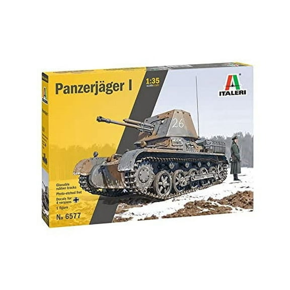 Italeri 6577S 1:35 Ger Hunter Building, Construction, Stand Model Making, Crafts, Hobbies, Gluing, Plastic, Detailed Tank kit, Military, Multicoloured