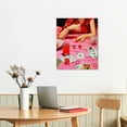 thumbnail image 3 of Nawypu Vintage Pink Poker Posters Cute Funny Cocktail Casino Dice Chips Canvas Wall Art Cool Funky Alcohol Drinks Cherry Disco Ball Wall Decor for Dorm Bar Party Kitchen, 3 of 5