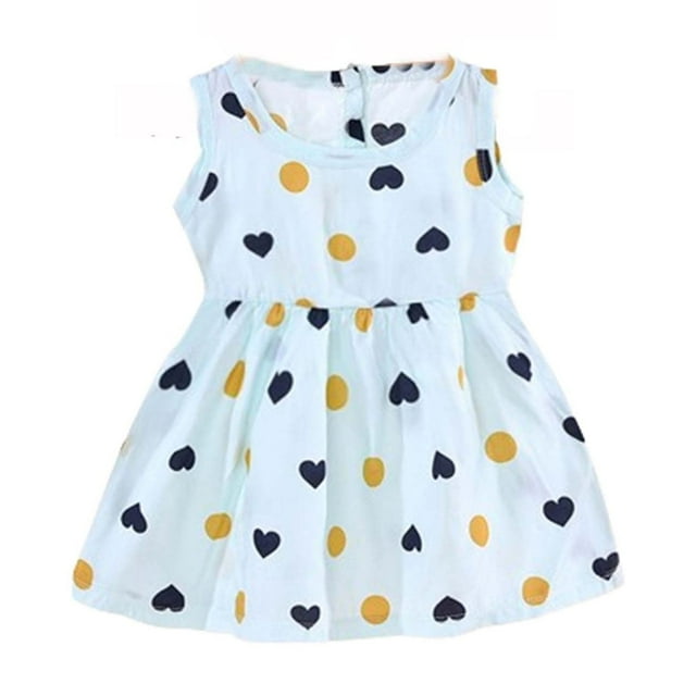 Économies d'Été Liquidation 2025 Bovxnpu Robes d'Été pour Filles, Robes Décontractées pour Filles, Robe d'Été Imprimée Sans Manches à Col Rond pour Bébés Filles