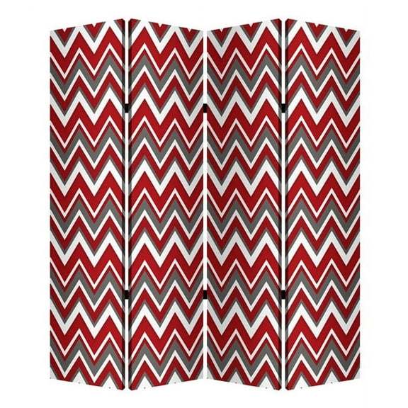 1" x 84" x 84" Mlti Color Wood Canvas Screen