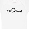 thumbnail image 4 of Inktastic Cleveland Heart Handwriting Black Boys or Girls Baby Bodysuit, 4 of 5