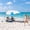 Light Blue-white, variant on Beach Canopy Sun Shade Tent, 10 X 10ft Portable Beach Shelter with Sandbags & Guy Lines, UPF 50+ Waterproof Oxford Fabric, Lightweight Outdoor Shade Canopy for Beach, Camping, Picnic, Family, Blue
