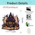 thumbnail image 3 of Gothic Witch House Acrylic Halloween Decorations Tabletop Stand, 6 Inch 2D HD Printed Spooky Mansion Ornament for Desk Tiered Tray Gothic Displays, 3 of 7