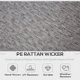 thumbnail image 3 of 4 Piece Outdoor Patio Rattan Wicker Dining Table Bench Patio Furniture Sofa, 3 of 7