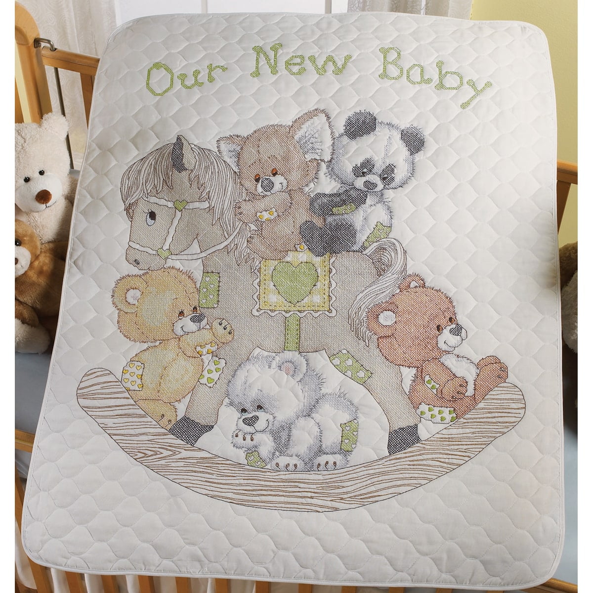 Twinkle Twinkle' Stamped Cross Stitch Quilt Kit Baby