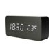 thumbnail image 1 of LED Clock Voice Controlled Multi-Function Wooden Alarm Clock for Home, 1 of 5