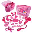 thumbnail image 3 of Kids Girls Pretend Play Toys Make Up Kit Hair Styling Set Including Hair Dryer Comb Curler Scissors Mirror Kit, 3 of 4