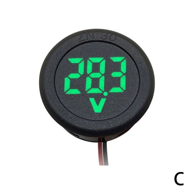 4-100V Runde Zweidraht Auto Voltímetro LED Digitalanzeige FAST Stromzähl K2M0