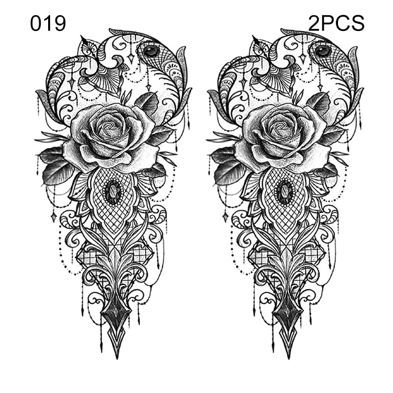 TOPOINT 2PCS Tattoo Temporary Sticker Arm Fake Tattoo Longlasting