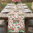 thumbnail image 4 of Watermelon Table Runner 72 Inches, Watercolor Summer Fruits Green Palm Leaves Bed Runner Dresser Scarves Tabletop for Indoor Outdoor Parties/Ceremony/Banquet, 16" x 72", 4 of 9