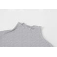 thumbnail image 3 of Lightweight Ruffle Mock Neck Tops Ribbed Lettuce Trim Soft Base Layer for Women, 3 of 6