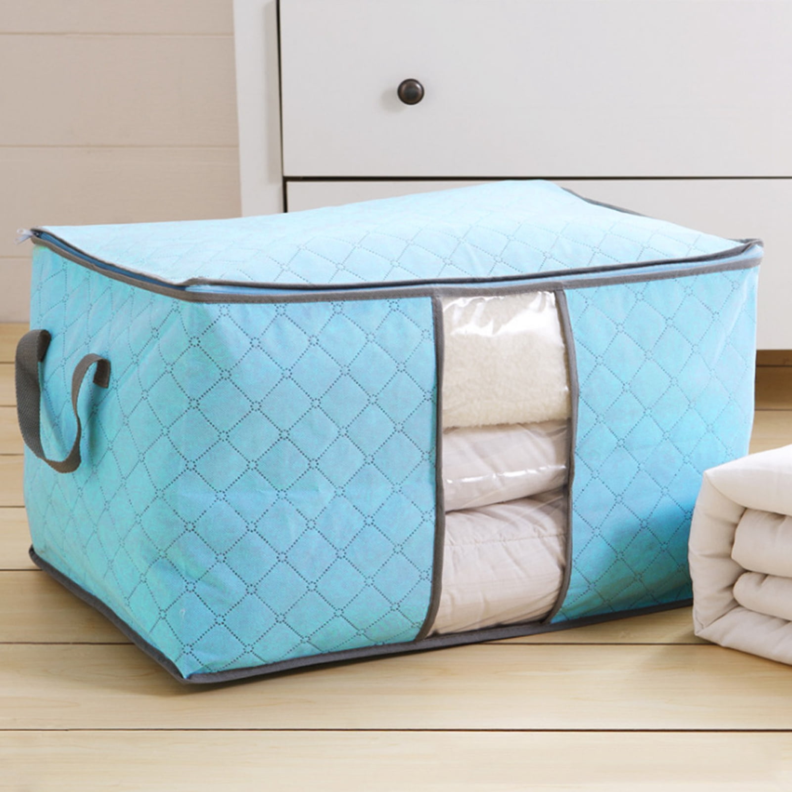 Comforter Storage Bag Space Saving 53 X 35 X 31cm Blanket Storage Bag Reusable For Storing Quilts Coats Jackets Pillows For Blanket Organizers Walmart