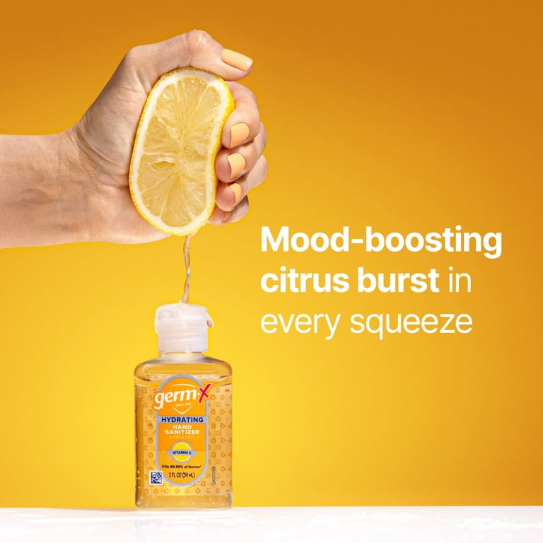 Germ-X Hydrating Hand Sanitizer Gel with Vitamin C, Citrus Zest