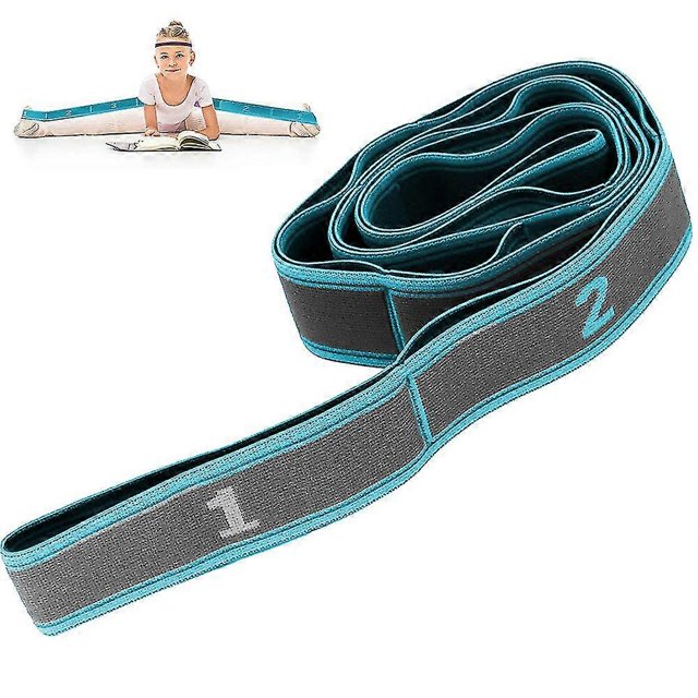 (Blue)Yoga Strap, Stretching Strap, Loop For Flexibility, Multi-loop Stretch