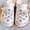 K05-12 Pearl Flower Gold-Edged Starfish + a pair of short chains (shoes not included), variant on Croc Shoe Accessories DIY Pearl Starfish Rhinestone Pearl Chain Detachable Shoe Buckle