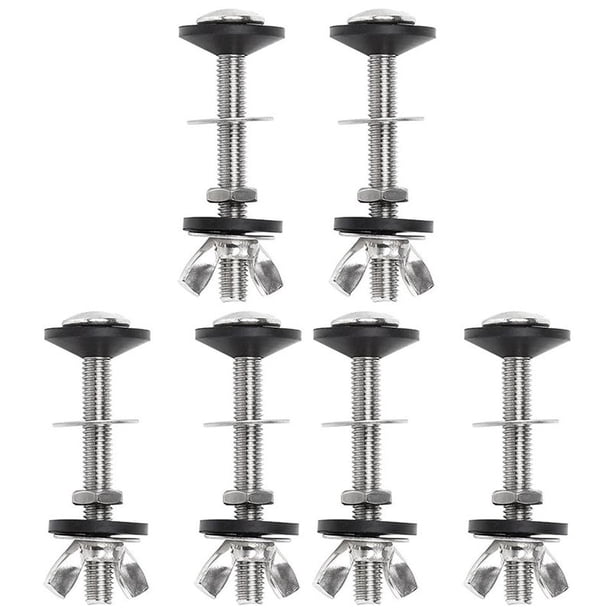 Paquete de 6 Kits de Pernos de Tanque de Inodoro Una Tazón Kit de Pernos de
