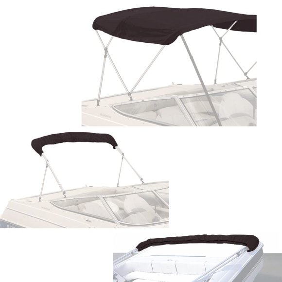 Savvycraft Housse de Remplacement pour Bimini 4 Arcs, Toile de Qualité Marine Durable, Manchons à Fermeture Éclair Faciles à Installer, 4 Arcs 96 L 97-103 W Couleur Noire