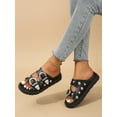 thumbnail image 4 of Women‘s Comfortable Fashionable Round Toe Black Sandals With Double Buckle  Double Layered Thick Platform And Wedge Heel  Open Toe, 4 of 7