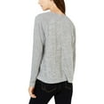 thumbnail image 3 of INC Womens Black Ribbed Sleeve Knit Long Sleeve V Neck Top  Size: XL, 3 of 3