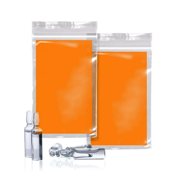 Reclosable Zipper Bags 4 x 6 Inches. 1000 Pack Orange Block Plastic Jewelry Bags with Zipper Closure. 2 Mil Clear Zip Poly Bags Reclosable. Waterproof Plastic Zip Baggies for Infirmaries