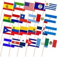 thumbnail image 1 of YanonmyfdWorld Cup Handheld Flags, 48 Countries International Stick Flags with Plastic White Pole for World Cup Decorations 2026- Double Sided Polyester Fabric Small Flag on Stick for Olympic Party, 1 of 11