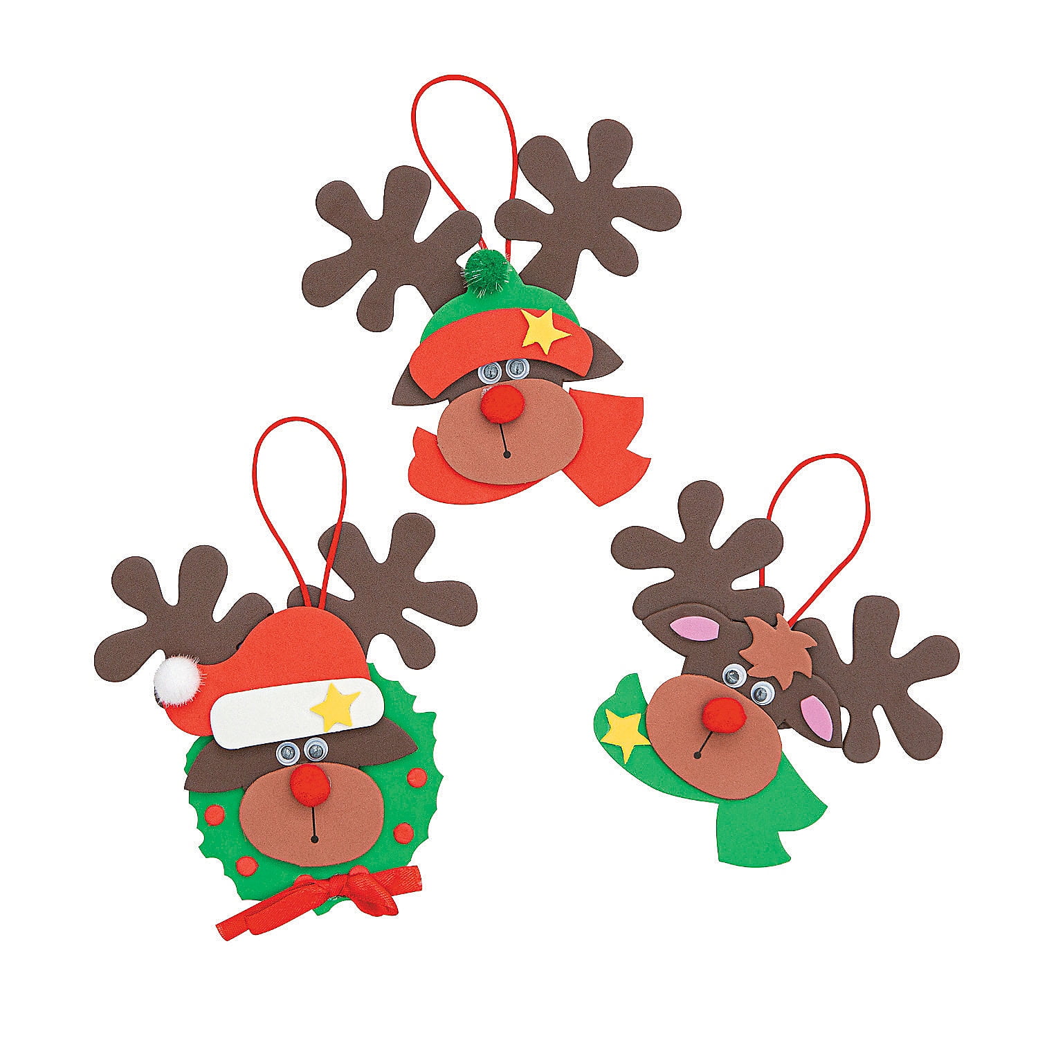 Reindeer Ornament Craft Kit Craft Kits 12 Pieces
