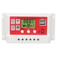 thumbnail image 1 of Controlador de carga solar PWM, regulador de carga fotovoltaica de batería de litio, pantalla LCD, 12 V/24 V, 30 A, 1 of 14