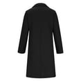 thumbnail image 5 of Amtdh Warm Peacoat for Women Clearance Solid Long Sleeve Lapel Double Breasted Wool Trench Coat Plus Size Loose Casual Outerwear Ladies Soft Jackets Fall Winter Fashion 2023 Black M, 5 of 6