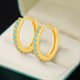 thumbnail image 4 of Pendientes Mujer Oro 18K Pendientes Turquesa Circonita Brillante Regalos Joyeria, 4 of 8