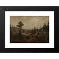 thumbnail image 2 of Amaldus Nielsen 18x14 Black Modern Framed Museum Art Print Titled - Discontal. Farm Foss, Mandalselven (1862), 2 of 5