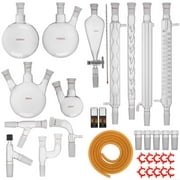 BENTISM New Chemistry Lab Glassware Kit with 24/40 Glass Ground Joints 32pcs