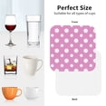 thumbnail image 6 of Kdxio Purple And White Polka Dot Funny Coasters,4 Pcs Leather Coasters,Housewarming Gifts,Protect Furniture from Water Marks Scratch and Damage, 6 of 6